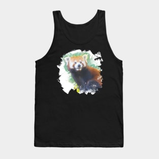 Red Panda Animal Wildlife Jungle Nature Safari Watercolor Tank Top